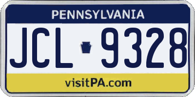 PA license plate JCL9328