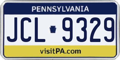 PA license plate JCL9329