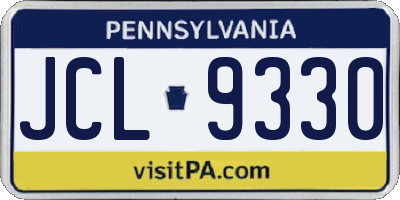 PA license plate JCL9330