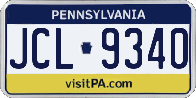 PA license plate JCL9340
