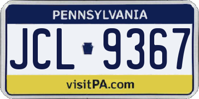 PA license plate JCL9367