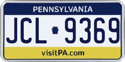 PA license plate JCL9369