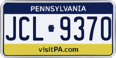 PA license plate JCL9370