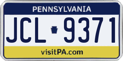 PA license plate JCL9371