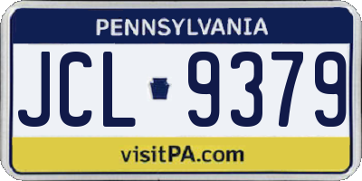 PA license plate JCL9379