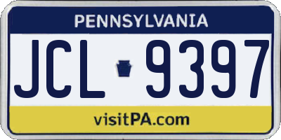 PA license plate JCL9397