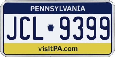 PA license plate JCL9399
