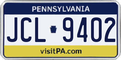 PA license plate JCL9402
