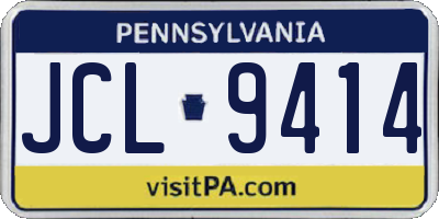 PA license plate JCL9414