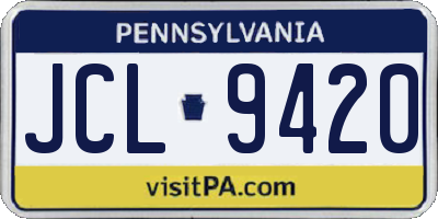 PA license plate JCL9420