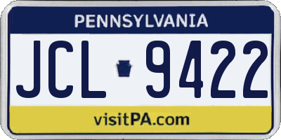 PA license plate JCL9422