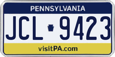 PA license plate JCL9423