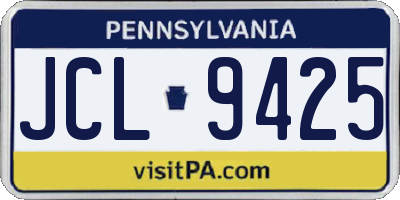 PA license plate JCL9425