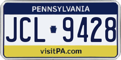 PA license plate JCL9428
