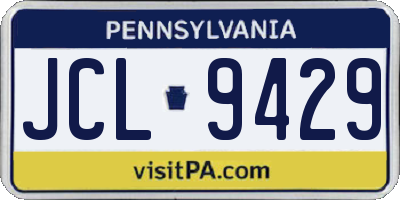 PA license plate JCL9429