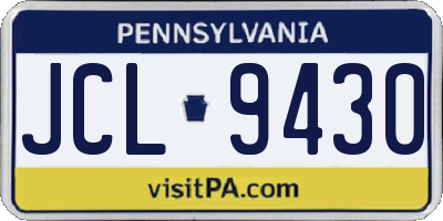PA license plate JCL9430