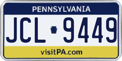 PA license plate JCL9449
