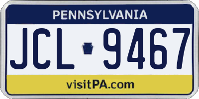 PA license plate JCL9467