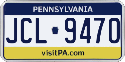 PA license plate JCL9470