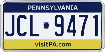PA license plate JCL9471