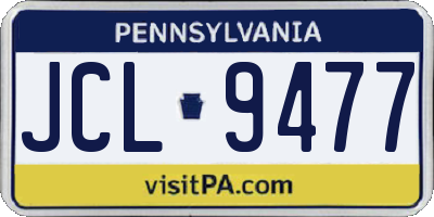 PA license plate JCL9477
