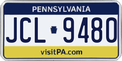 PA license plate JCL9480