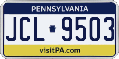 PA license plate JCL9503