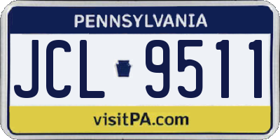 PA license plate JCL9511