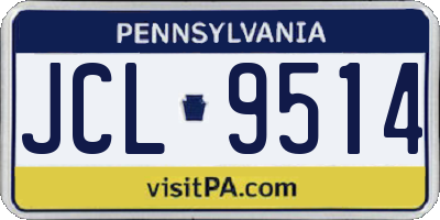 PA license plate JCL9514