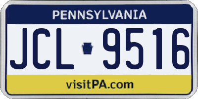 PA license plate JCL9516