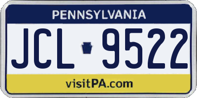 PA license plate JCL9522