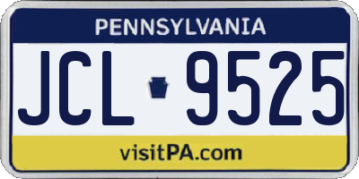 PA license plate JCL9525
