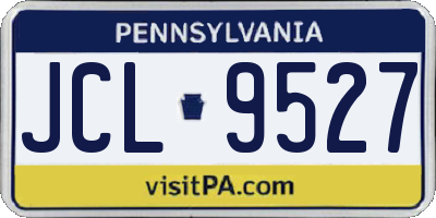 PA license plate JCL9527