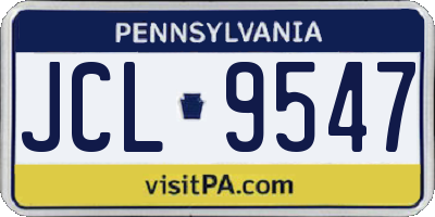 PA license plate JCL9547