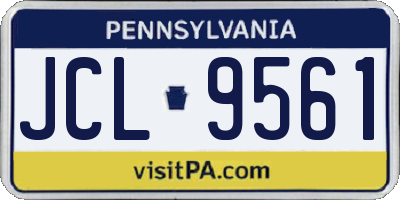 PA license plate JCL9561