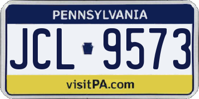 PA license plate JCL9573