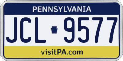 PA license plate JCL9577