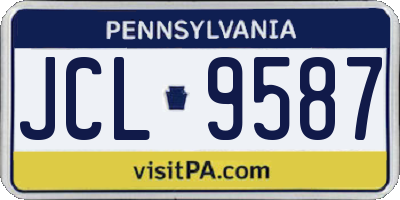 PA license plate JCL9587