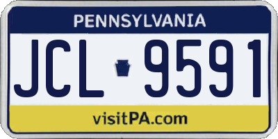 PA license plate JCL9591