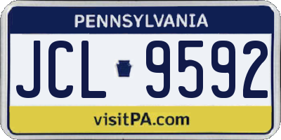 PA license plate JCL9592