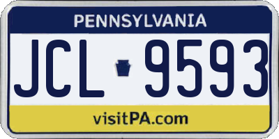 PA license plate JCL9593
