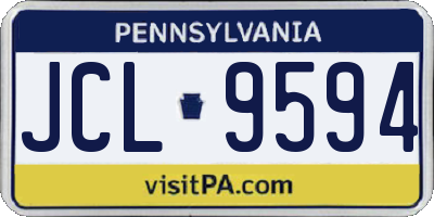 PA license plate JCL9594