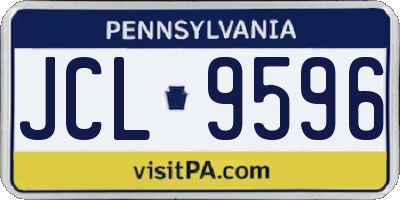 PA license plate JCL9596