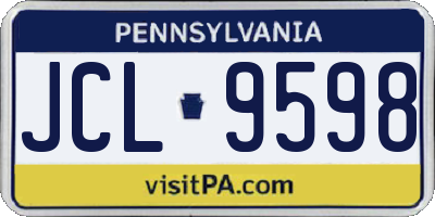 PA license plate JCL9598
