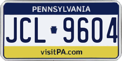 PA license plate JCL9604