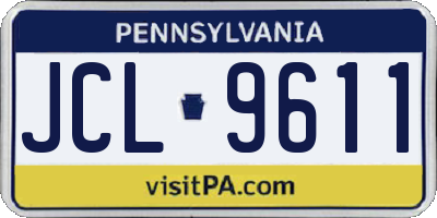 PA license plate JCL9611