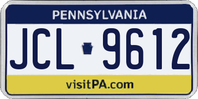 PA license plate JCL9612