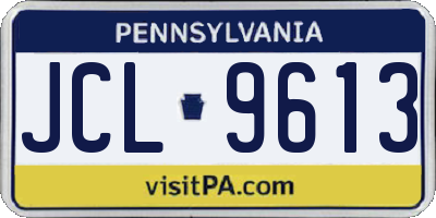 PA license plate JCL9613