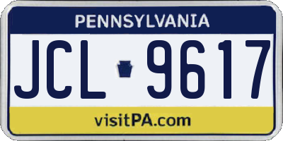 PA license plate JCL9617