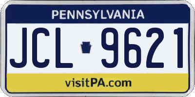 PA license plate JCL9621